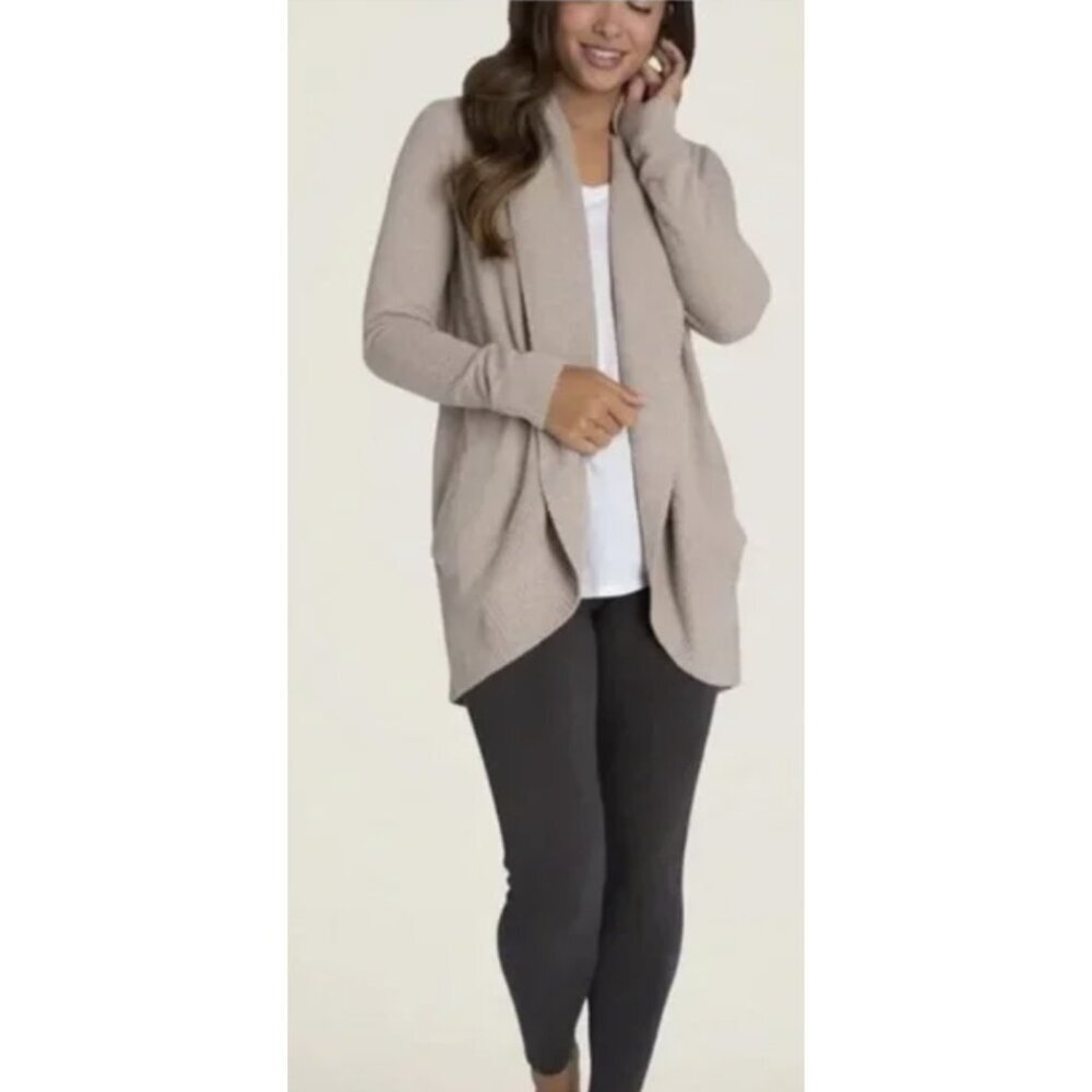 BAREFOOT DREAMS Cozy Chic Lite Comfy Blush Open Front Circle Cardigan - Size M